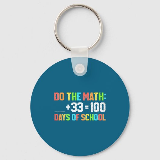 Van kinderen 100e dag school leraar 100 sleutelhanger (Voorkant)