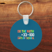 Van kinderen 100e dag school leraar 100 sleutelhanger (Voorkant)