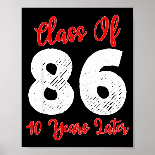 Van klas 1986 40e hereniging middelbare school poster (Voorkant)