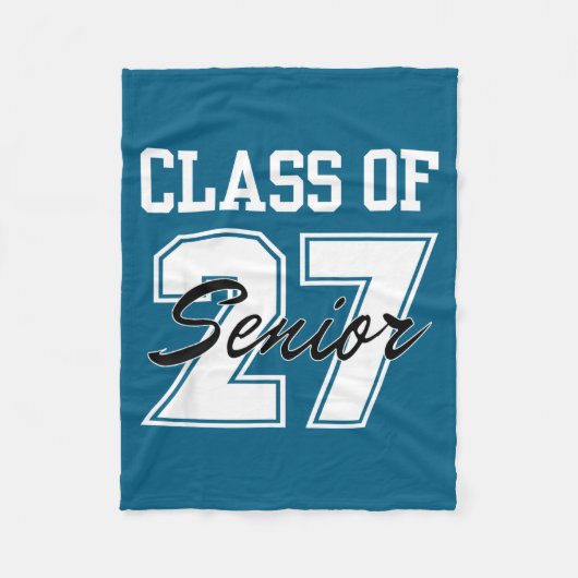 Van klas 2027 afstudeer senior achterkant fleece deken (Voorkant)