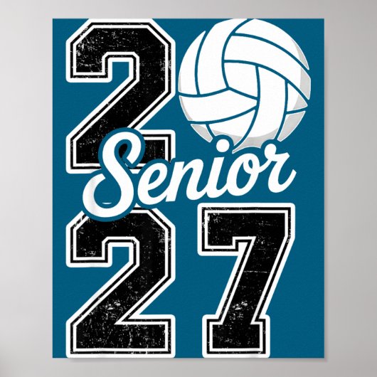 Van klas 2027 Volleybal Senior 2027 Poster (Voorkant)