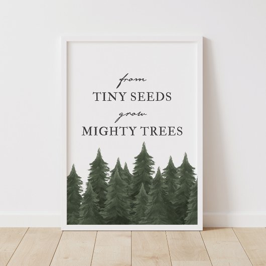 Van kleine zaaigoed kweek mighty Trees Woodland Nu Poster