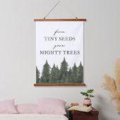 Van kleine zaden kweek mighty Trees Woodland Nurse Hangend Wandkleed (Slaapkamer)
