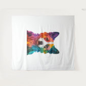 van Kleurrijke hond Wandkleed (Voorkant (horizontaal))