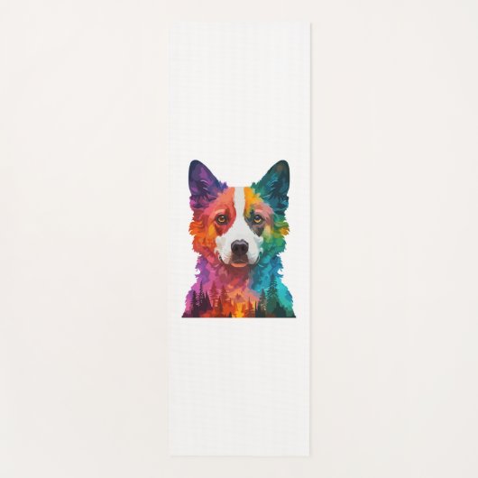 van Kleurrijke hond Yogamat (Voorkant)