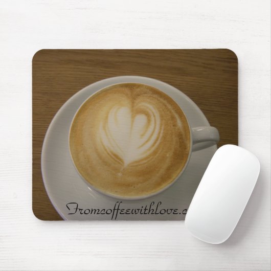 Van koffie met Love Mousepad Muismat (Met muis)