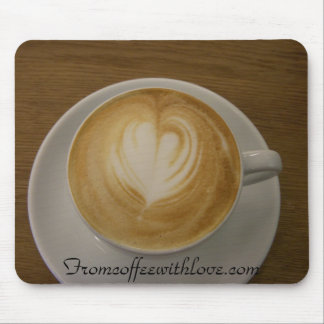 Van koffie met Love Mousepad Muismat