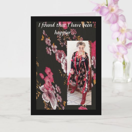 Van Koffie naar Oranje Juice grappig Kaart (Orchidee)