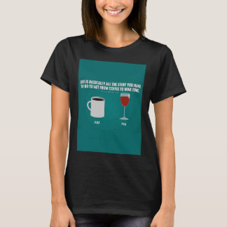 Van koffie tot wijn t-shirt