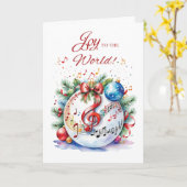 Van Koor Directeur Kerstversiering met Muziek Kaart (Gele Bloem)