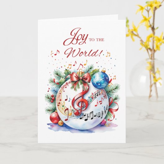 Van Koor Directeur Kerstversiering met Muziek Kaart (Gele Bloem)