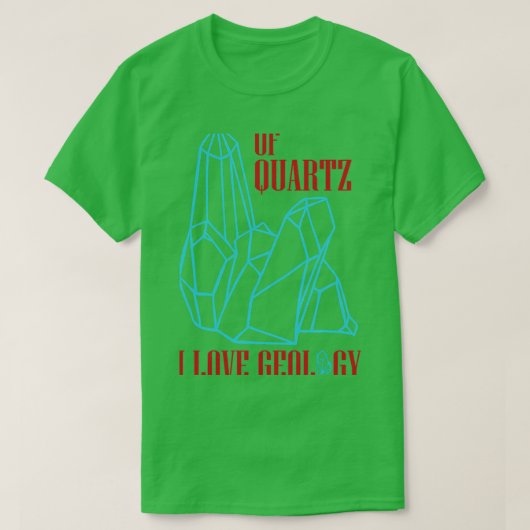 Van kwarts hou ik van geologie 9 t-shirt (Design voorkant)