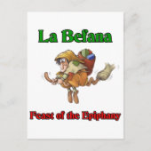Van La Befana (de Heks van Kerstmis) het Feest van Feestdagenkaart (Voorkant)
