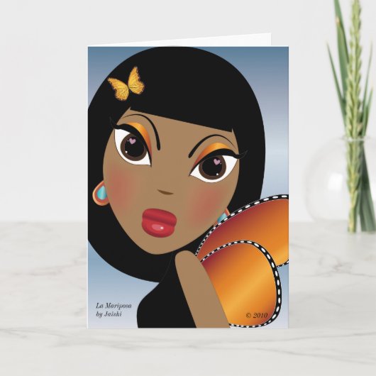 Van La Mariposa (Vlinder) het Wenskaart Kaart (Voorkant)