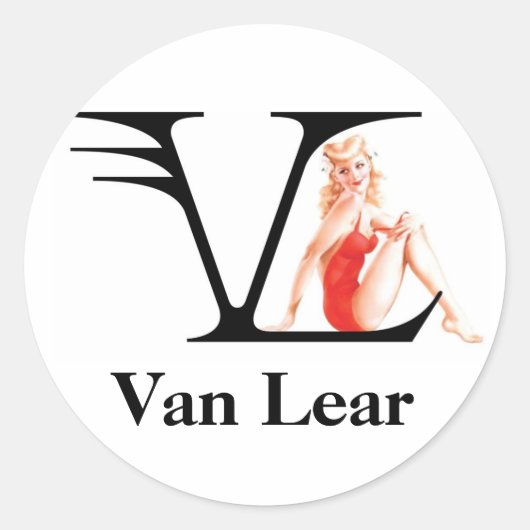 Van Lear Ronde Sticker (Voorkant)