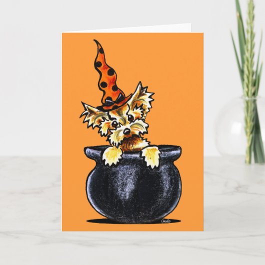 Van-Leiband Art™ van de Heks van Halloween van Kaart (Voorkant)