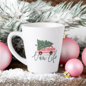 Van Leven Meisje Roze  Van Kerstboom Latte Mok