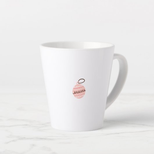 Van Leven Meisje Roze  Van Kerstboom Latte Mok (Rechterhoek)