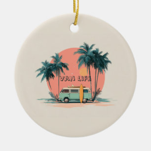 Van Leven – Retro Strand Camper Kunst Keramisch Ornament