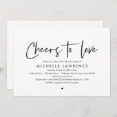 Van liefde, modern Casual Vrijgezellenfeest Kaart (Voorkant / Achterkant)