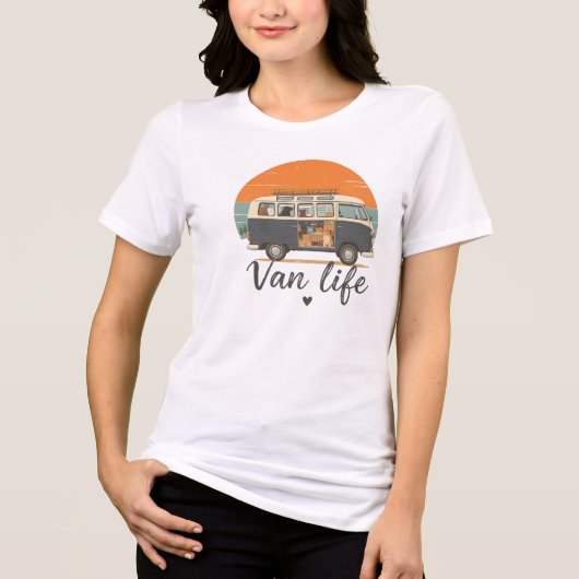 Van Life Adventure PawsT-Shirt Tri-Blend Shirt (Voorkant)