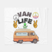 Van life alien vredesteken grappige camper deken (Voorkant (Horizontaal))