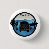 Van Life avonturen Ronde Button 3,2 Cm (Voorkant)
