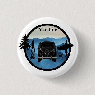 Van Life avonturen Ronde Button 3,2 Cm