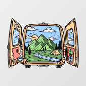 Van Life Avontuur De Grote Buitenlucht Overlanding Raamsticker (Vel)