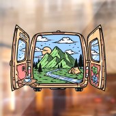 Van Life Avontuur De Grote Buitenlucht Overlanding Raamsticker (Vel 2)