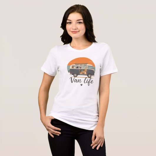 Van Life Avontuur PawsT-Shirt Tri-Blend Shirt (Voorkant volledig)