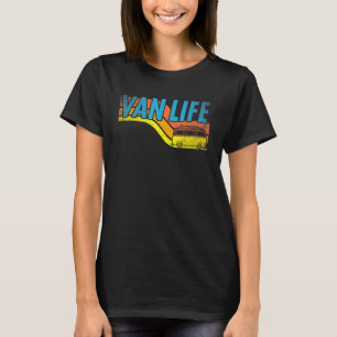Van Life Camper Camp Retro 70s 80s  RV Camp T-shirt