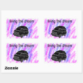 Van life camper rechthoekige sticker (Vel)