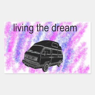 Van life camper rechthoekige sticker