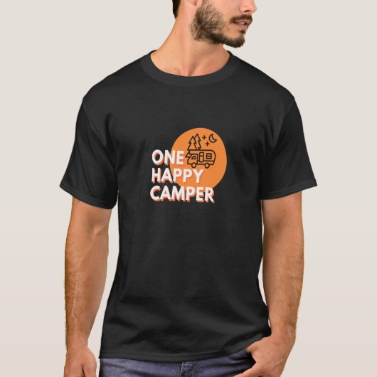 Van Life Camping Camper Travel Bus Nature Adventur T-shirt (Voorkant)