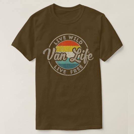 Van Life Clothing Retro  Van Dwellers Vanli T-shirt (Design voorkant)
