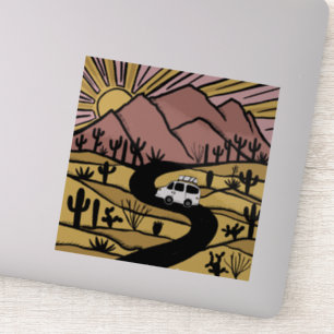 VAN LIFE Desert Mountain Exken Sunrise Sticker