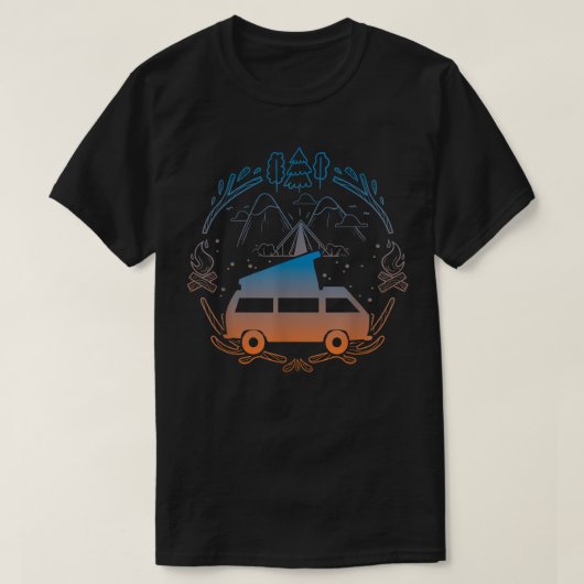 Van Life Design - Vanagon Van Bus Dipper Campfire T-shirt (Design voorkant)