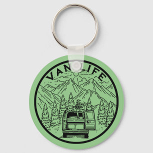 Van Life Kamperen In De Bergen Gitaar Spelen Sleutelhanger