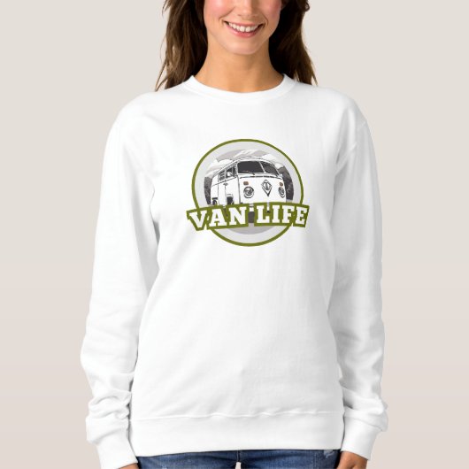 Van Life leger groen Trui (Voorkant)