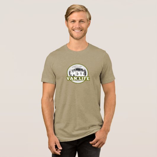 Van Life, Mannen retro Tri-Blend Shirt (Voorkant volledig)