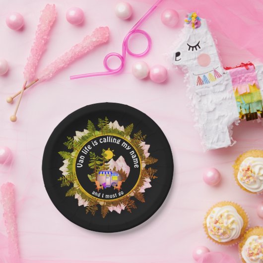 VAN LIFE NOEMT MIJN NAAM Custom Camping Papieren Bordje (Feest)