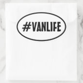 VAN LIFE Nomad Adventure Travel Camping Lifestyle Ovale Sticker (Tas)