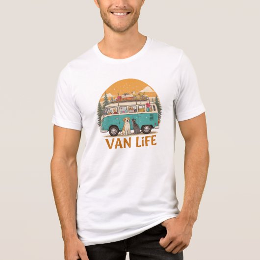 Van Life Paws & Adventure T-Shirt (Voorkant)