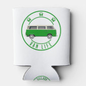 Van Life Retro Camper Bus groen Blikjeskoeler (Achterkant)