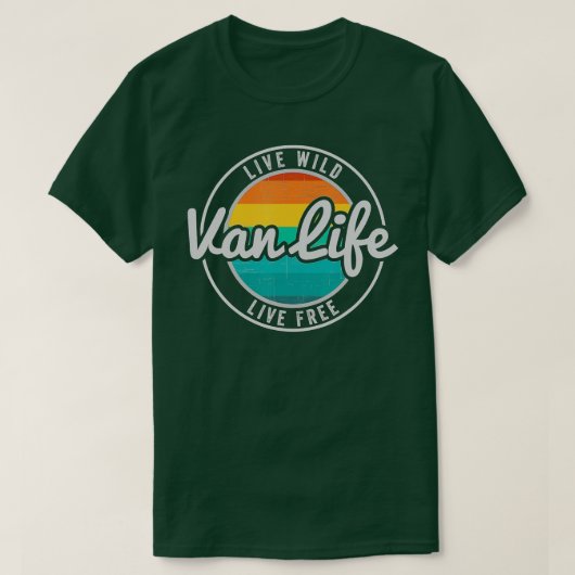 Van Life Retro  kleding Vanlife Nomads Liv T-shirt (Design voorkant)