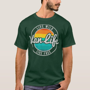 Van Life Retro  kleding Vanlife Nomads Liv T-shirt