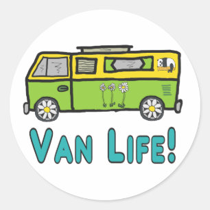 Van Life Ronde Sticker