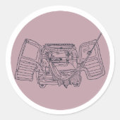 Van Life Sticker Roze (Voorkant)