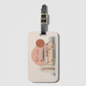 Van Life Surf Van – Retro Beach Camper Aesthetic Bagagelabel (Voorkant (verticaal))